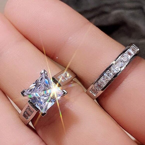 2P BRIDAL WEDDING RING - Picture 2 of 2